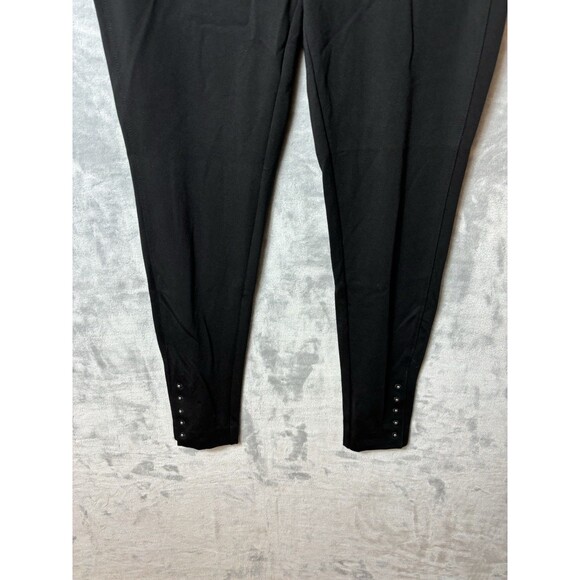 Chicos Woman’s Size 1 R Black Leggings Dressy Silver Bling At Tighter Ankle - Picture 3 of 7